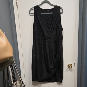 Torrid Black Sheath Mini Dress V-Neck Sleeveless